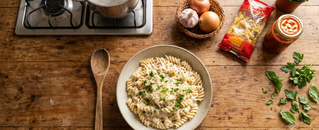 Macarrão Cremoso de Uma Panela: Fácil, Rápido e com Pouca Louça