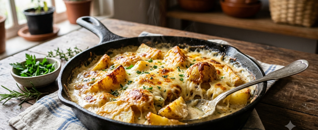 Batata Cremosa com Queijo na Frigideira: Receita Fácil e Irresistível