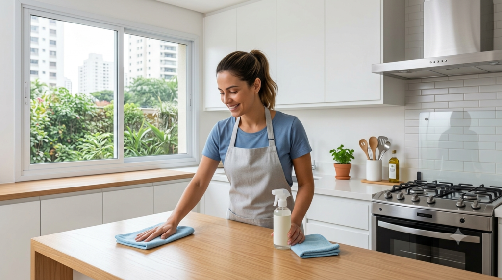 Como eliminar gordura acumulada na cozinha.